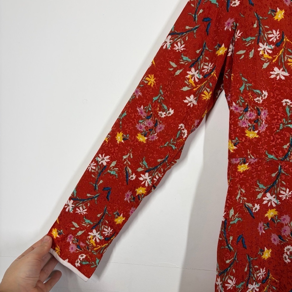Free People Covent Garden Floral Wrap Midi Dress Size 6 - Picture 9 of 12